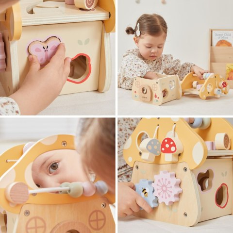 VIGA Zabawka Drewniana Sensoryczna Edukacyjna Sorter Grzybek Montesorii 18m