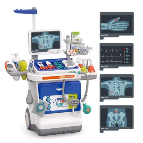 WOOPIE Interaktywny Wózek Małego Doktora Zestaw Lekarski Rentgen 115cm