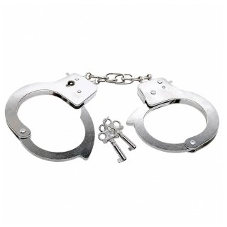Kajdanki Dla Małego Policjanta Metalowe Z Kluczykami Dla Dzieci Srebrne