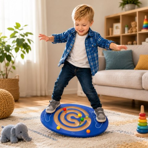 VIGA Sensoryczna Drewniana Deska do balansowania z labiryntem