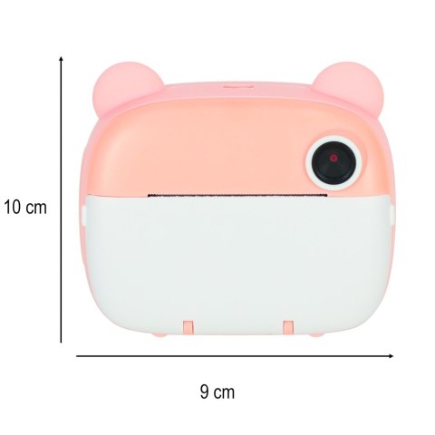 APARAT NATYCHMIASTOWY MIŚ DLA DZIECKA DRUKARKA ZDJĘĆ FULL HD KARTA SD 32GB RÓŻOWY