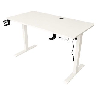 BIURKO ELEKTRYCZNE 120X60CM REGULOWANE 72-118CM PAMIĘĆ PANEL STEROWANIA BIAŁE