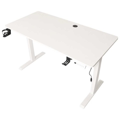 BIURKO ELEKTRYCZNE 120X60CM REGULOWANE 72-118CM PAMIĘĆ PANEL STEROWANIA BIAŁE