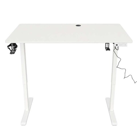 BIURKO ELEKTRYCZNE 120X60CM REGULOWANE 72-118CM PAMIĘĆ PANEL STEROWANIA BIAŁE