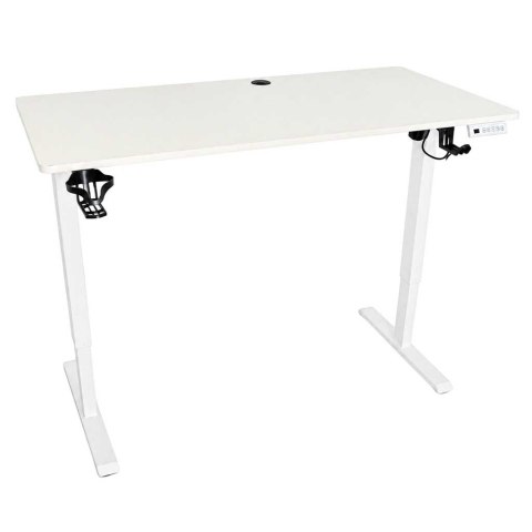 BIURKO ELEKTRYCZNE 120X60CM REGULOWANE 72-118CM PAMIĘĆ PANEL STEROWANIA BIAŁE