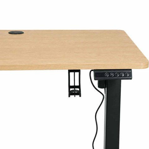 BIURKO ELEKTRYCZNE 120X60CM REGULOWANE 72-118CM PAMIĘĆ PANEL STEROWANIA DREWNO