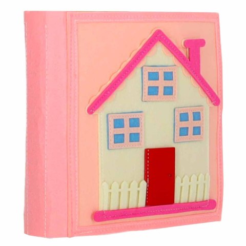 KSIĄŻECZKA EDUKACYJNA SENSORYCZNA FILCOWA 3D MANIPULACYJNA RUCHOME EL. DOM