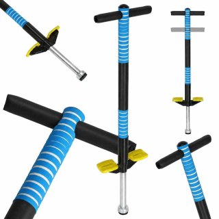 SKOCZEK DRĄŻEK DO SKAKANIA POGO STICK Z REGULACJĄ DLA DZIECI DO 40KG NIEBIESKI