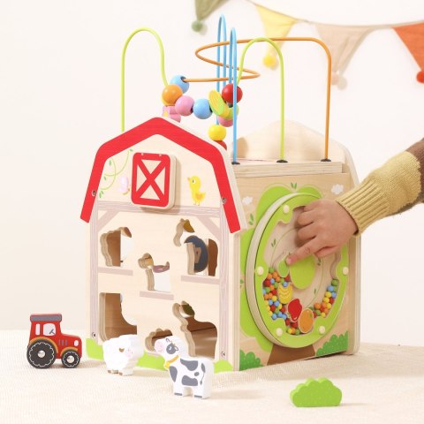 VIGA Drewniana Farma 7w1 - Kostka Edukacyjna