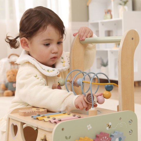 VIGA PolarB Drewniany Chodzik Pchacz Edukacyjny Sorter Ksylofon Kostka 12m