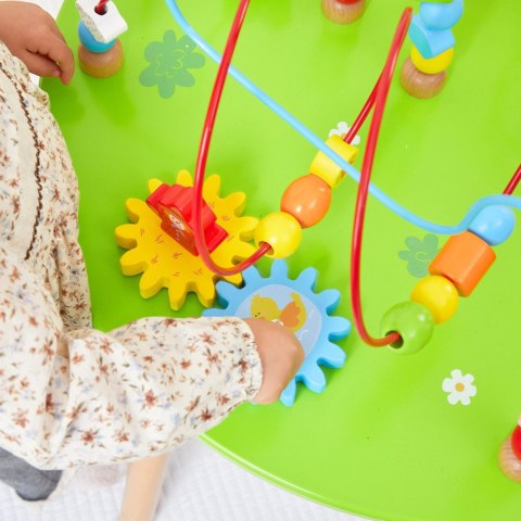 Viga Drewniany Stolik Edukacyjny Sensoryczny Przeplatanka XXL Montessori