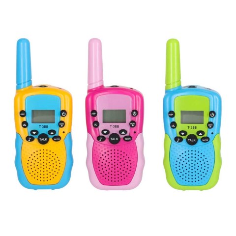 WALKIE TALKIE KRÓTKOFALÓWKI DLA DZIECI ZESTAW 3 SZTUKI ZASIĘG DO 3KM KOLORY
