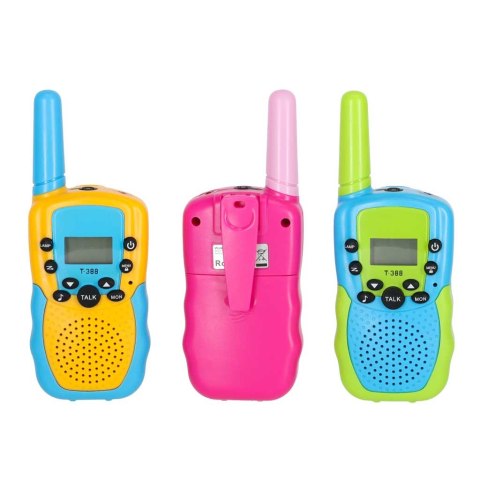 WALKIE TALKIE KRÓTKOFALÓWKI DLA DZIECI ZESTAW 3 SZTUKI ZASIĘG DO 3KM KOLORY