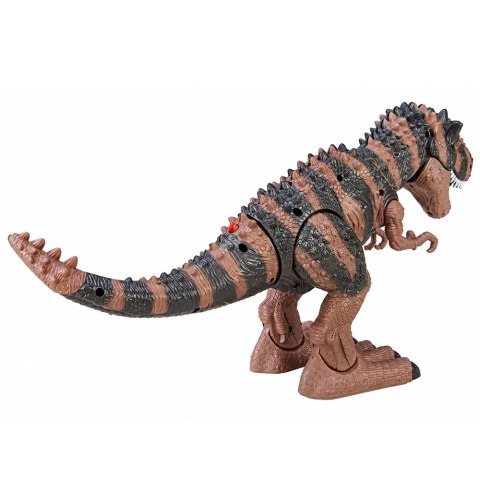Dinozaur Na Baterie Tyranozaur Rex Chodzący Światła Dźwięk Brązowy