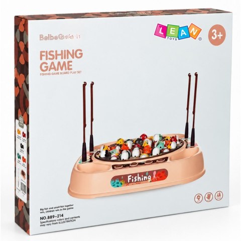 ŁOWIENIE RYBEK GRA ZRĘCZNOŚCIOWA DLA 4 GRACZY MELODIE RÓŻOWA FISHING GAME