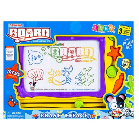 Tablica Znikopis Morski + 3 Pieczątki Kolorowe Tło