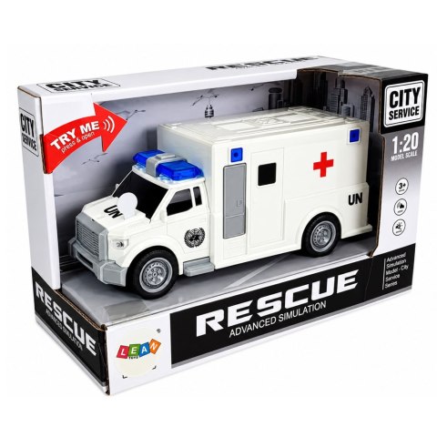 Auto Ambulans z napędem Karetka Pogotowia 1:20 z dźwiękiem