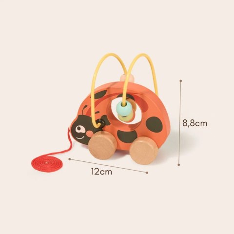TOOKY TOY Zestaw Edukacyjny 3w1 Piramidka Pętka Motoryczna Ciągacz Montessori