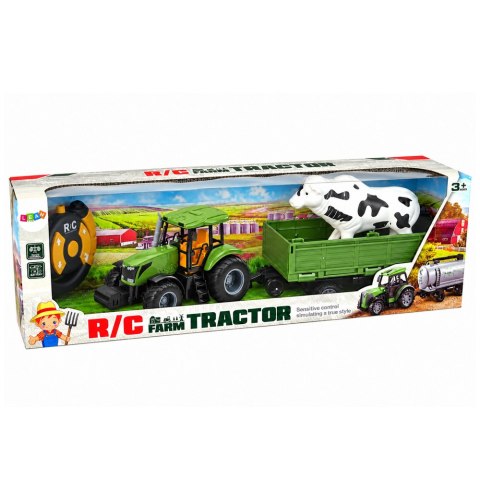 TRAKTOR ZDALNIE STEROWANY Z PRZYCZEPĄ I KONIEM CIĄGNIK RC 48CM PILOT 2.4G