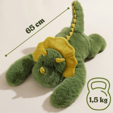 WOOPIE Pluszak Obciążeniowy Dinozaur Antystresowy Sensoryczny Ciężkomiś Przytulanka 65cm 1,5 kg