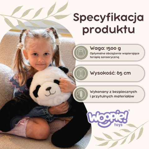 WOOPIE Pluszak Obciążeniowy Panda Antystresowy Sensoryczny Ciężkomiś Przytulanka 65cm 1,5 kg
