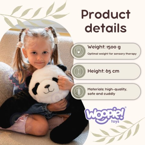 WOOPIE Pluszak Obciążeniowy Panda Antystresowy Sensoryczny Ciężkomiś Przytulanka 65cm 1,5 kg