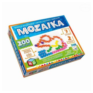 MOZAIKA EDUKACYJNA DO UKŁADANIA WZORÓW 200 EL.