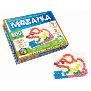 MOZAIKA EDUKACYJNA DO UKŁADANIA WZORÓW 200 EL.