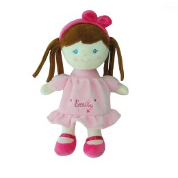 Miękka różowa lalka szmacianka przytulanka 25 cm