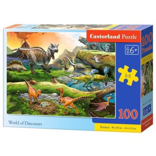 PUZZLE ŚWIAT DINOZAURÓW 100 ELEMENTÓW CASTORLAND
