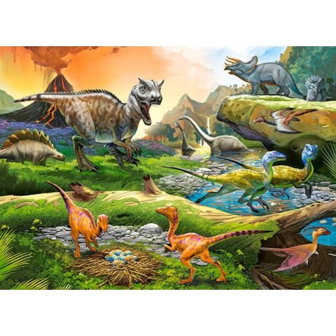 PUZZLE ŚWIAT DINOZAURÓW 100 ELEMENTÓW CASTORLAND