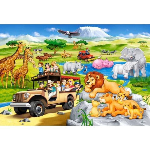 PUZZLE MAXI PRZYGODA NA SAFARI 40 DUŻYCH ELEMENTÓW CASTORLAND