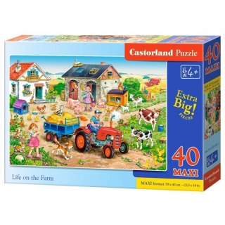 PUZZLE MAXI ŻYCIE NA FARMIE 40 DUŻYCH ELEMENTÓW CASTORLAND