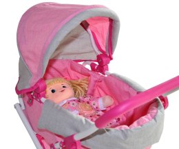 WÓZEK DLA LALEK ALICE PRESTIGE PINK GONDOLA SKŁADANY MILLY MALLY