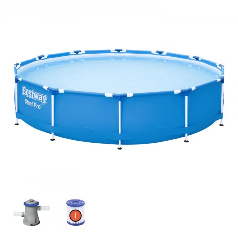 Bestway 56681 BASEN STELAŻOWY STEEL PRO Z POMPĄ FILTRACYJNĄ 3.66M X 0.76M Bestway 56681 BASEN STELAŻOWY STEEL PRO Z POMPĄ FILTRACYJNĄ 3.66M X 0.76M