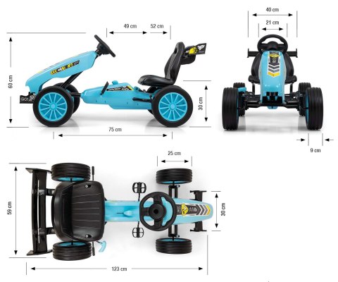 Gokart na pedały Rocket Ocean Gokart na pedały Rocket Ocean