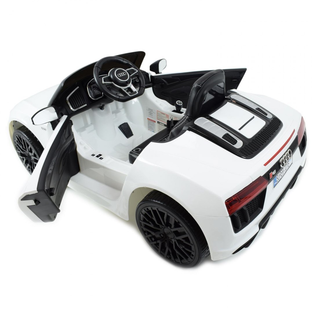 ORYGINALNE AUDI R8 SPYDER W NAJLEPSZEJ WERSJI, MIĘKKIE SIEDZENIE, PILOT 2.4 GHZ/ 2198 ORYGINALNE AUDI R8 SPYDER W NAJLEPSZEJ WERSJI, MIĘKKIE SIEDZENIE, PILOT 2.4 GHZ/ 2198