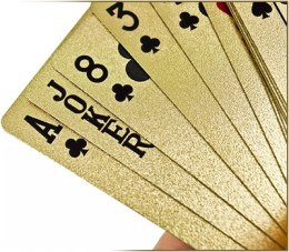 Karty do gry plastikowe złote - $$$ dolar