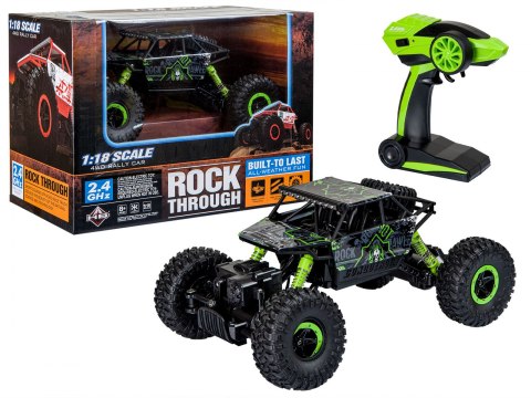 SAMOCHÓD ZDALNIE STEROWANY AUTO RC ROCK CRAWLER 1:18 4X4 PILOT 2.4G AKUMULATOR