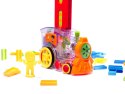 Pociąg Lokomotywa Kolejka Układająca Domino Zabawka na Prezent dla Dzieci