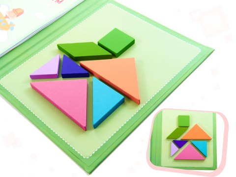 Tangram książeczka magnetyczna układanka klocki 3D