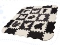 Mata edukacyjna dla dzieci piankowa puzzle kojec 25 elementów 114 x 114 x 1 cm czarna