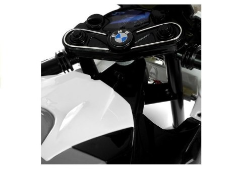 MOTOR NA AKUMULATOR DLA DZIECKA 5-8 LAT BMW S1000RR ŚCIGACZ LED EVA DŹWIĘKI SKÓRA KLUCZYK