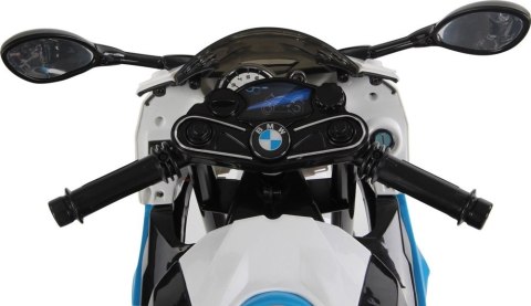 MOTOR NA AKUMULATOR DLA DZIECKA 5-8 LAT BMW S1000RR ŚCIGACZ LED EVA DŹWIĘKI SKÓRA KLUCZYK