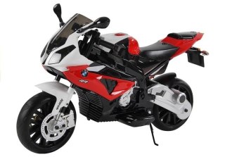 MOTOR NA AKUMULATOR DLA DZIECKA 5-8 LAT BMW S1000RR ŚCIGACZ LED EVA DŹWIĘKI SKÓRA KLUCZYK