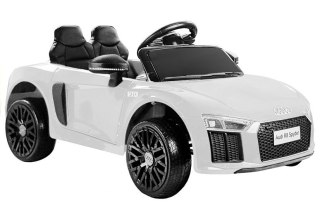 AUTO NA AKUMULATOR AUDI R8 SPYDER SAMOCHÓD DLA DZIECKA PILOT LED RADIO EVA