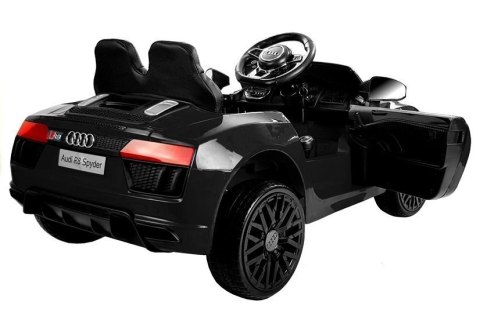 AUTO NA AKUMULATOR AUDI R8 SPYDER SAMOCHÓD DLA DZIECKA PILOT LED RADIO EVA