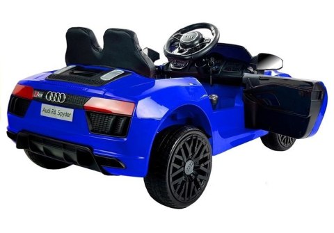 AUTO NA AKUMULATOR AUDI R8 SPYDER SAMOCHÓD DLA DZIECKA PILOT LED RADIO EVA