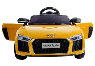 AUTO NA AKUMULATOR AUDI R8 SPYDER SAMOCHÓD DLA DZIECKA PILOT LED RADIO EVA