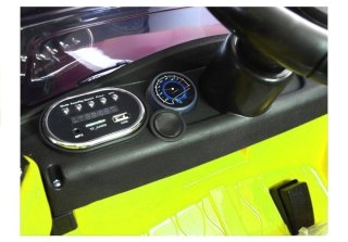 AUTO NA AKUMULATOR DLA DZIECKA HL1638 ŚWIATŁA LED EVA SKÓRA PILOT PANEL MP3